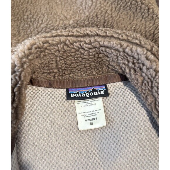 Patagonia Womens Jacket Brown Retro X Deep Pile Fleece Full Zip Outdoor Medium - Picture 4 of 10